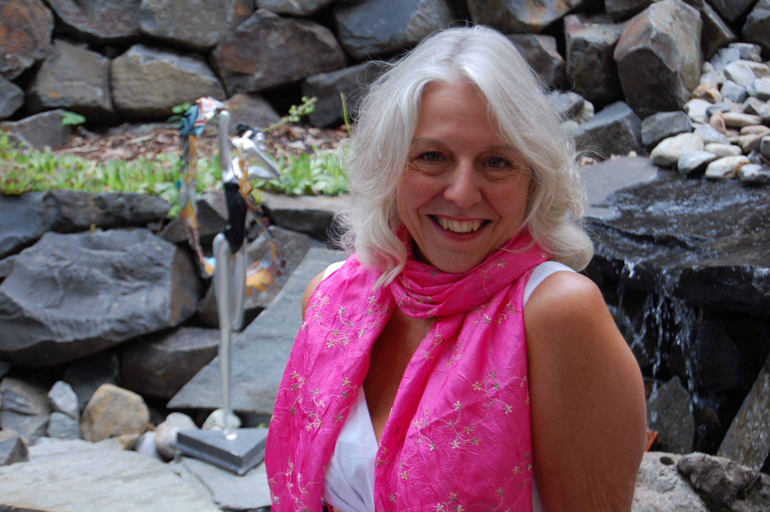 Andriette in pink scarf